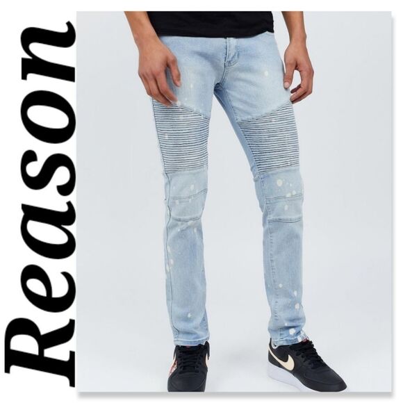 NWT Reason Melbourne Denim Jeans - Light Blue - Picture 1 of 8
